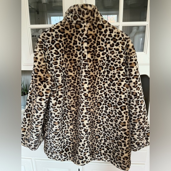 Gap faux fur leopard print coat - Picture 8 of 11